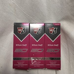 Wilson Staff 50 Elite Golf Balls - Pink and Black